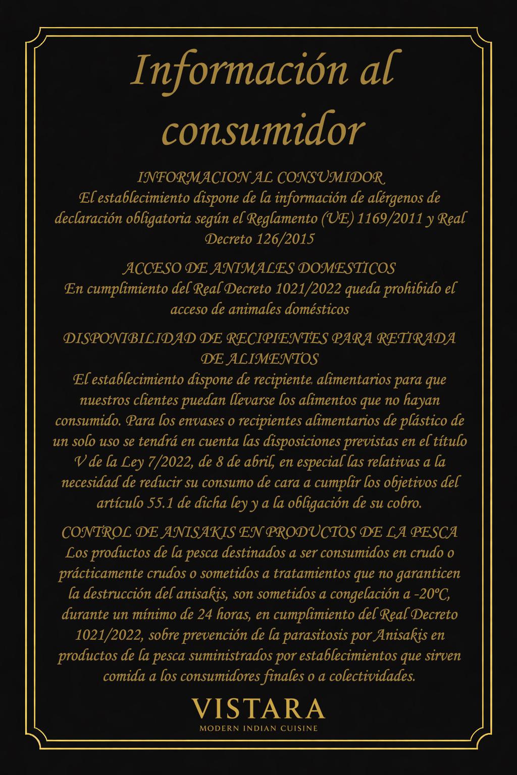 Información al consumidor